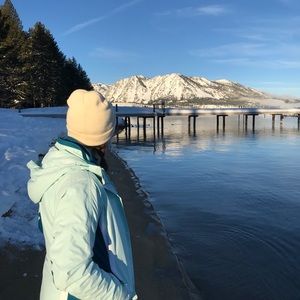 2 Part Blue Columbia Ski Jacket w/ detachable hood